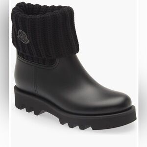 Moncler Ginette Rib-Knit Rain Boot for Women | Size 37